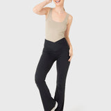 Polo Sin Mangas Para Mujer Tank Seamless Beige Bsoul