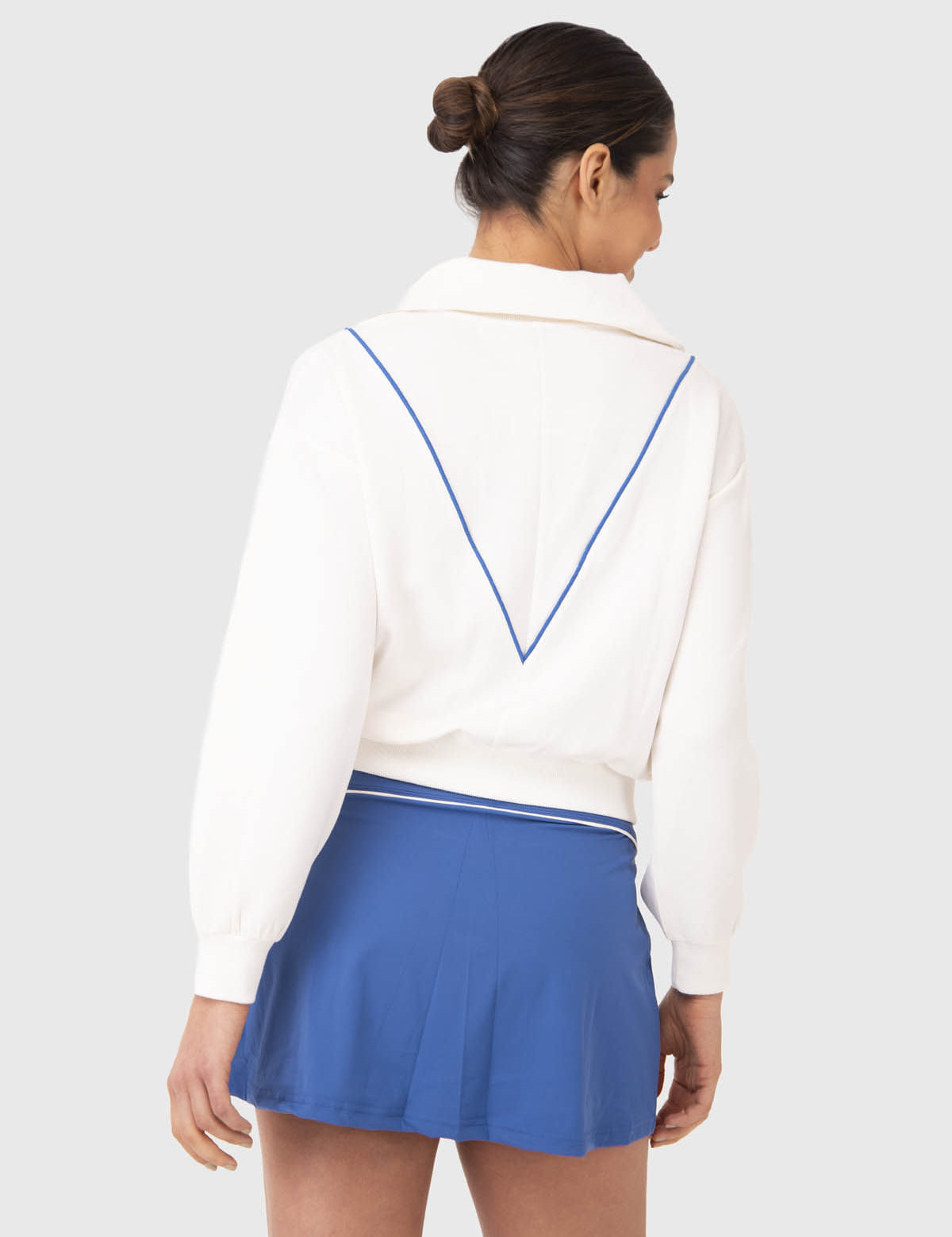 Polera Para Mujer Court Half Zip Hueso Bsoul