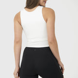 Polo Sin Mangas Para Mujer Crop Domi Blanco Bsoul