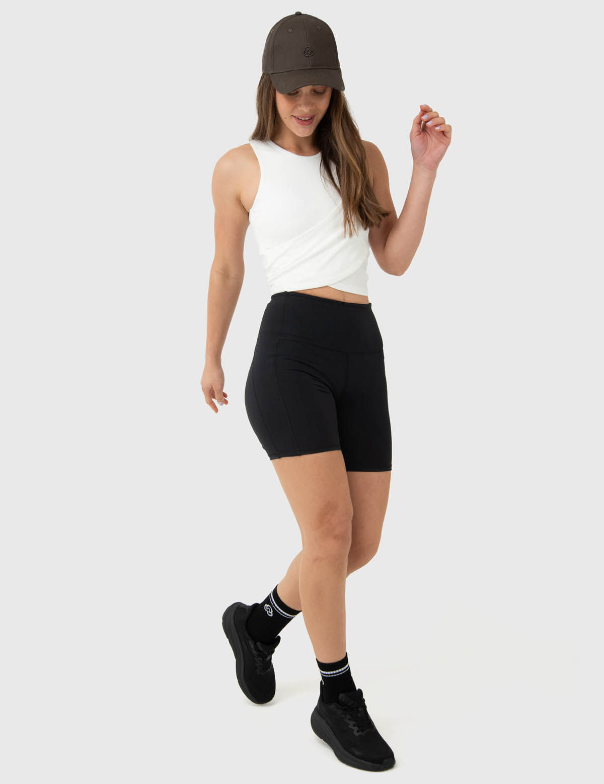 Polo Sin Mangas Para Mujer Crop Domi Blanco Bsoul