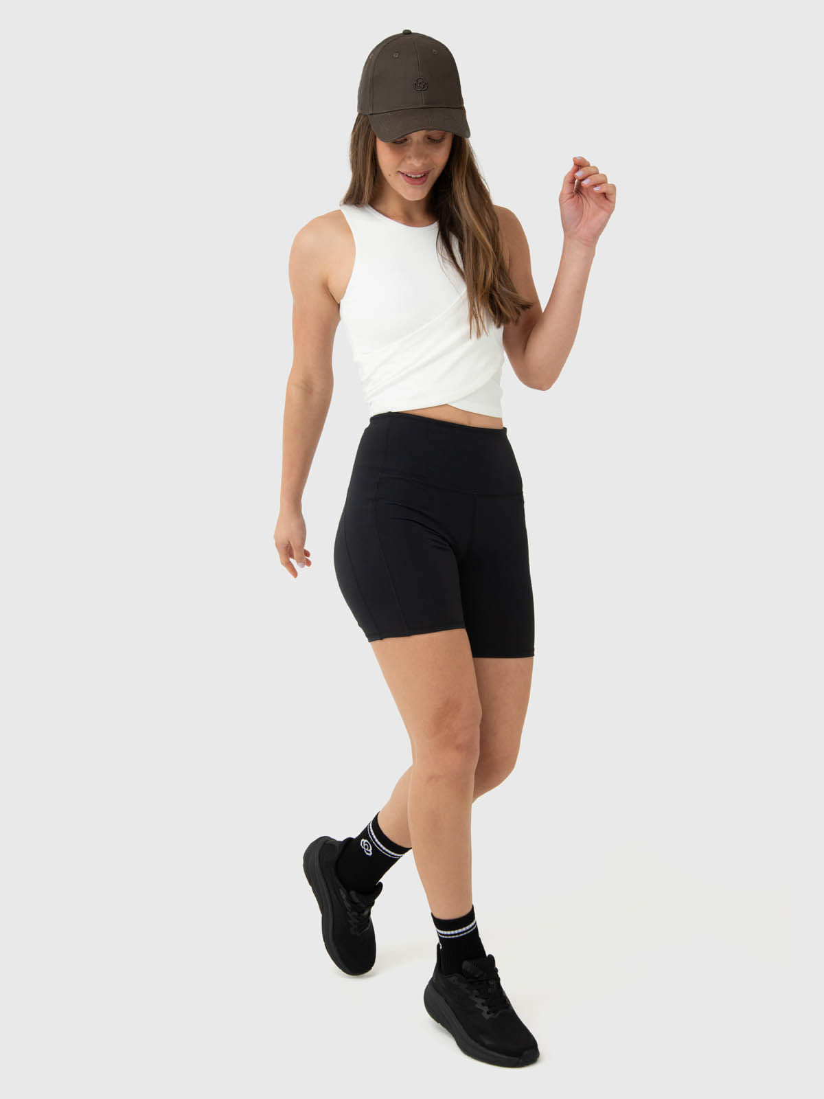 Polo Sin Mangas Para Mujer Crop Domi Blanco Bsoul