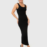 Vestido Para Mujer Long Cotton Negro Bsoul