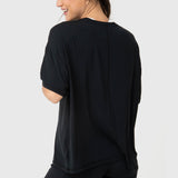 Polo Manga Corta Para Mujer T-Shirt Anto Aloe Negro Bsoul
