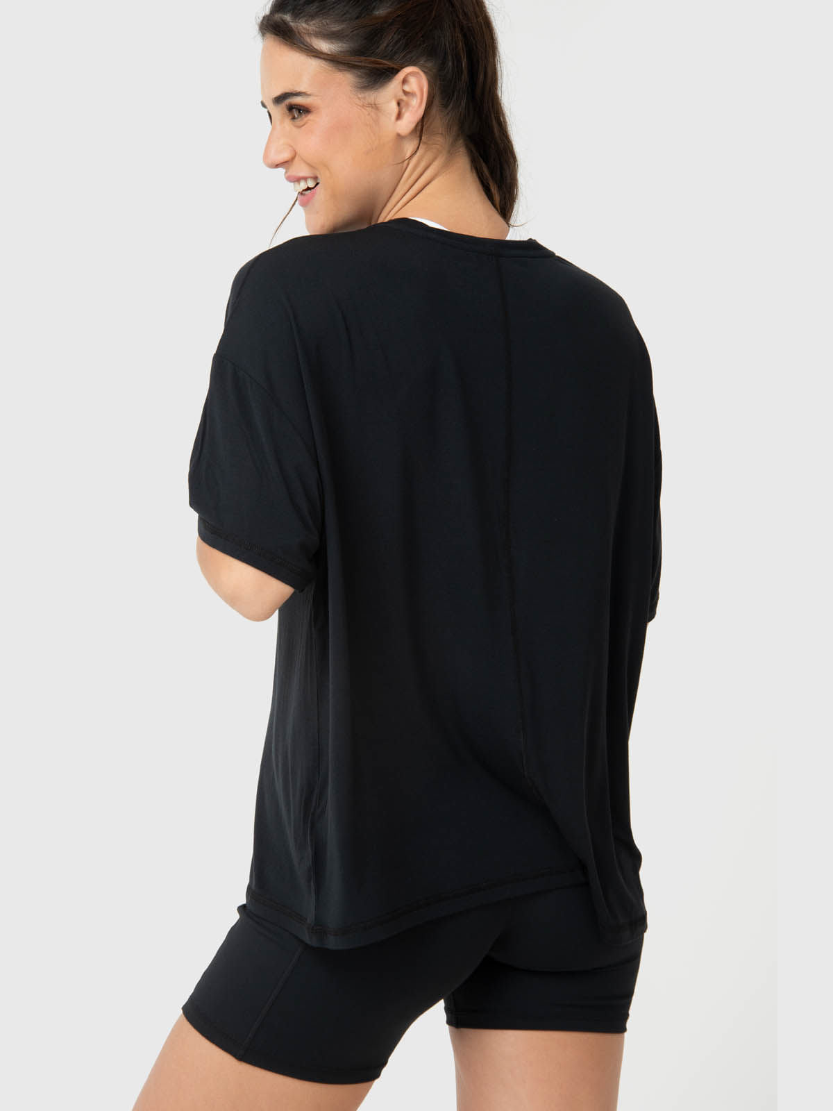 Polo Manga Corta Para Mujer T-Shirt Anto Aloe Negro Bsoul