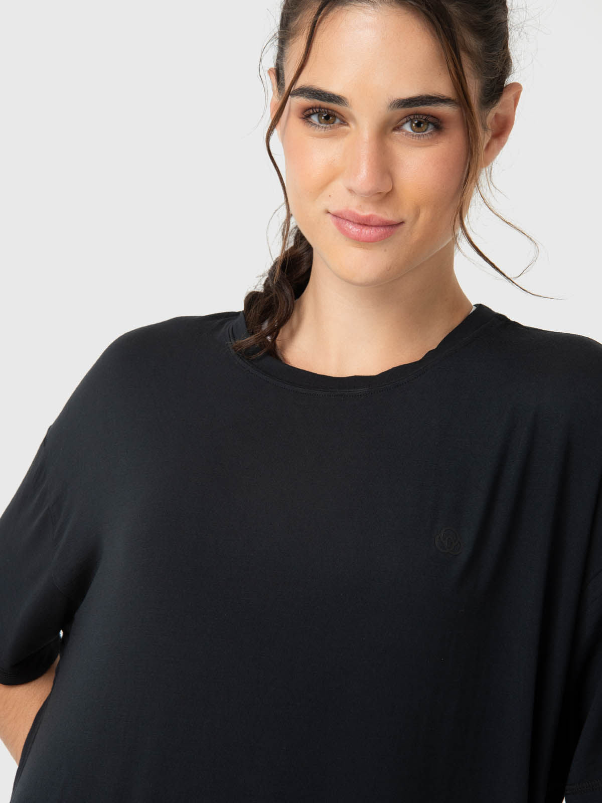 Polo Manga Corta Para Mujer T-Shirt Anto Aloe Negro Bsoul