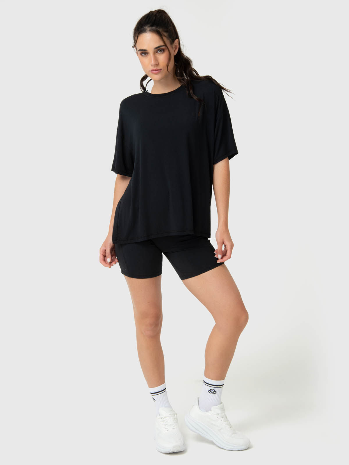 Polo Manga Corta Para Mujer T-Shirt Anto Aloe Negro Bsoul