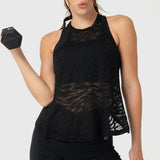 Polo Sin Manga Para Mujer Burn Out Tank Negro Bsoul