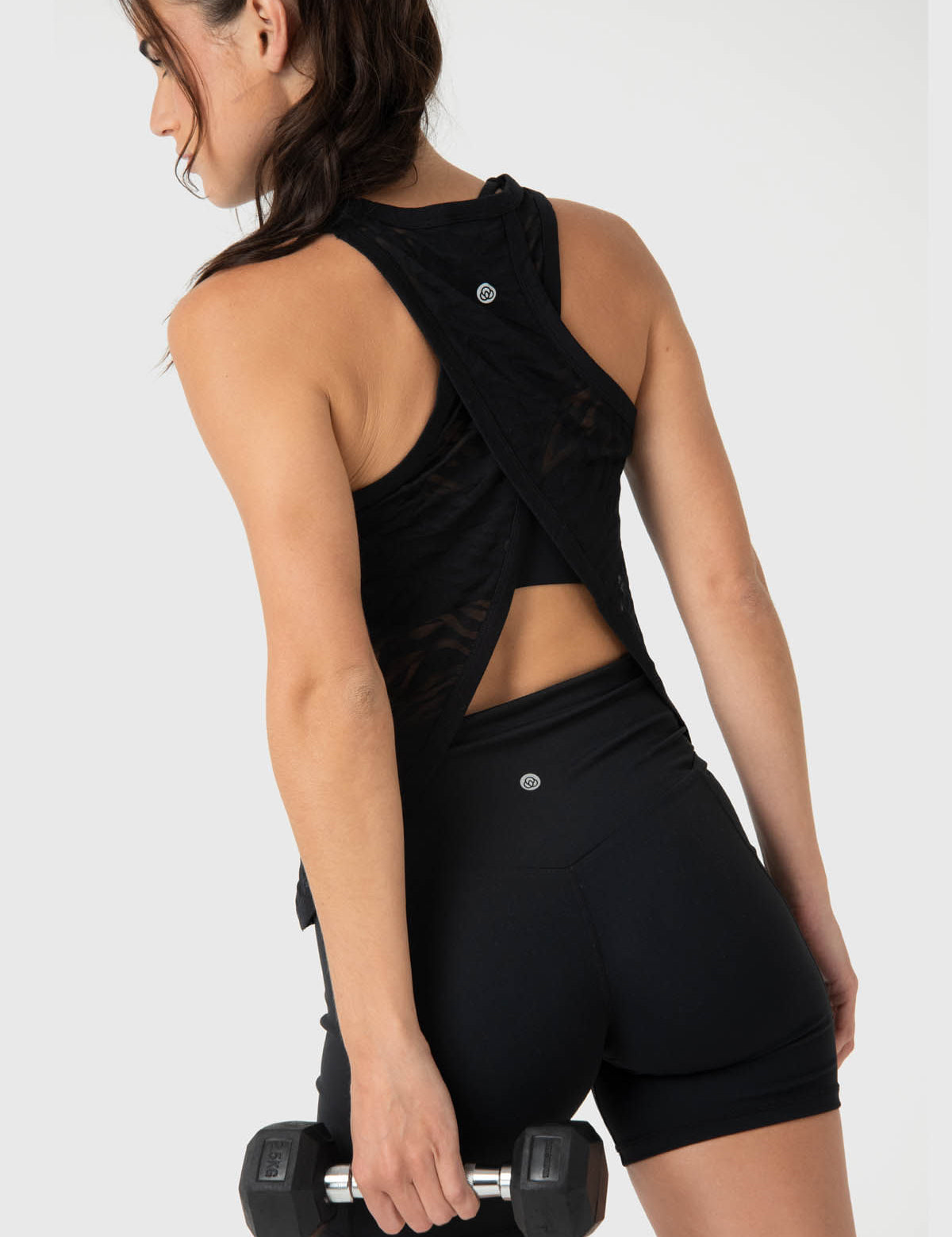 Polo Sin Manga Para Mujer Burn Out Tank Negro Bsoul