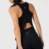 Polo Sin Manga Para Mujer Burn Out Tank Negro Bsoul