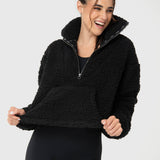 Polar Para Mujer Mid Zip Sherpa Negro Bsoul