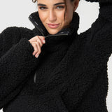 Polar Para Mujer Mid Zip Sherpa Negro Bsoul