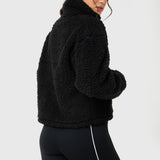 Polar Para Mujer Mid Zip Sherpa Negro Bsoul
