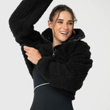 Polar Para Mujer Mid Zip Sherpa Negro Bsoul