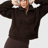 Polar Para Mujer Mid Zip Sherpa Marrón Bsoul