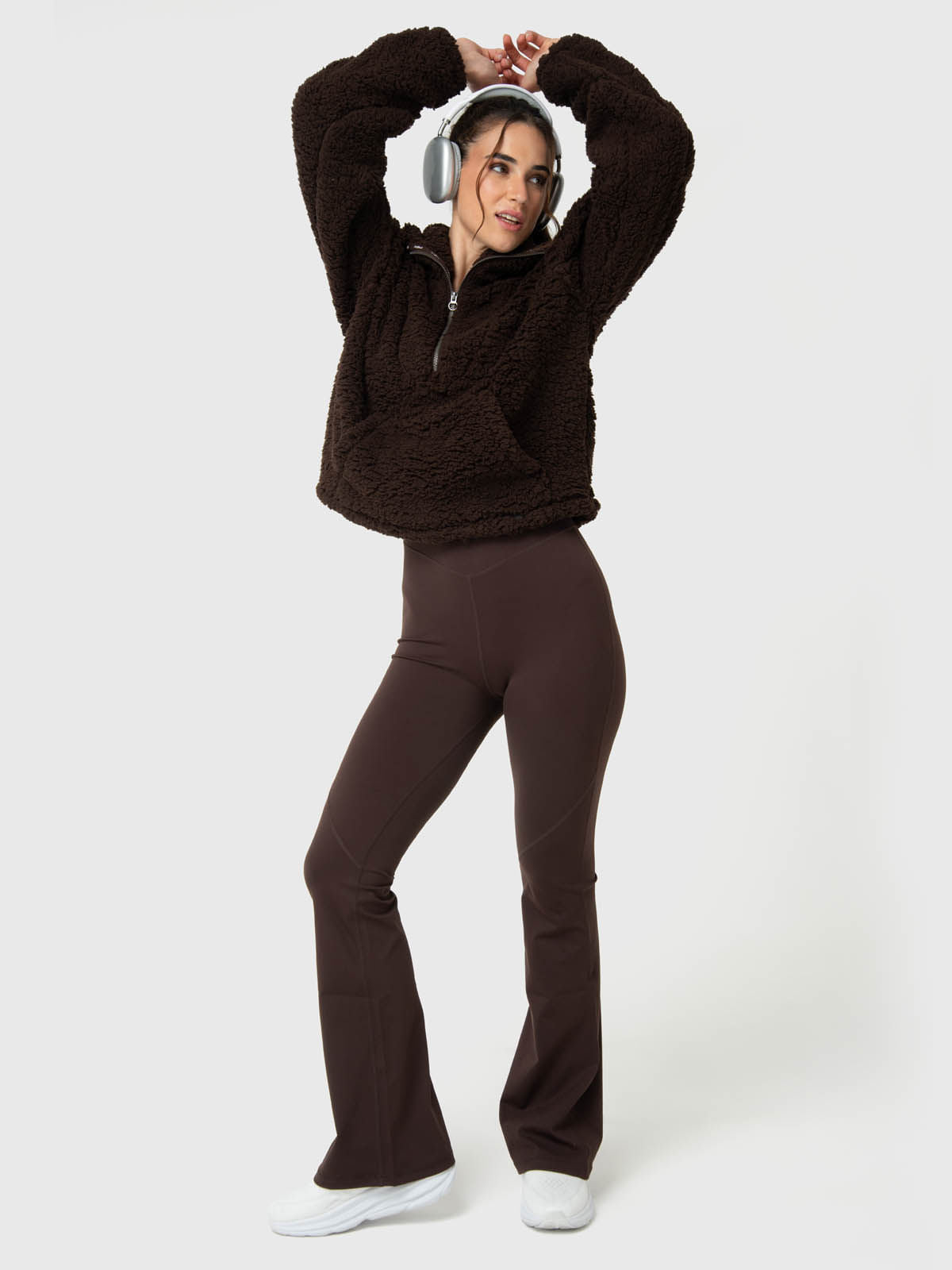 Polar Para Mujer Mid Zip Sherpa Marrón Bsoul