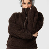 Polar Para Mujer Mid Zip Sherpa Marrón Bsoul