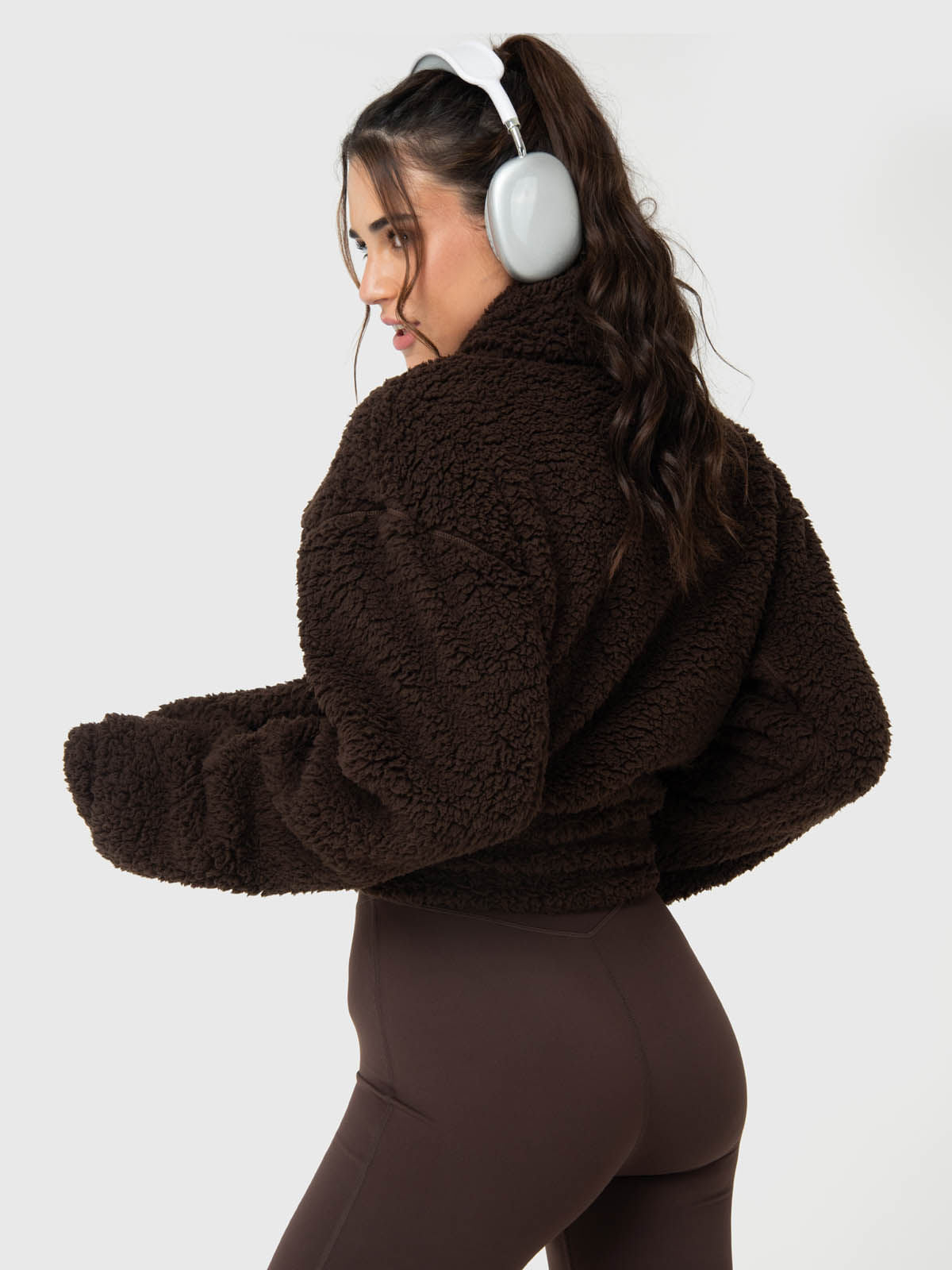 Polar Para Mujer Mid Zip Sherpa Marrón Bsoul