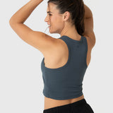 Bra Para Mujer Modal Rib Aloe Gris Bsoul