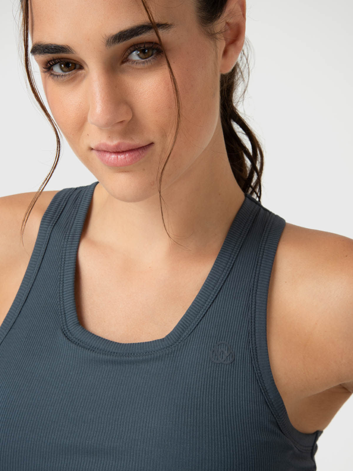 Bra Para Mujer Modal Rib Aloe Gris Bsoul