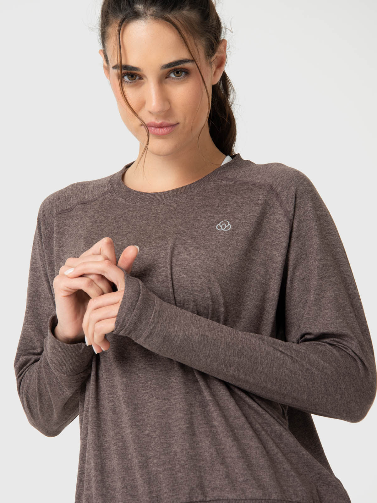 Polera Para Mujer Crew Neck Marrón Bsoul