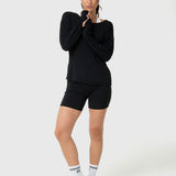 Polo Manga Larga Para Mujer Twist-Back Modal Negro Bsoul