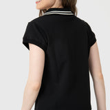 Polo Manga Corta Para Mujer Heritage Aloe Negro Bsoul
