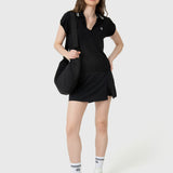 Polo Manga Corta Para Mujer Heritage Aloe Negro Bsoul