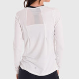 Polo Manga Larga Para Mujer First Layer Mesh Blanco Bsoul