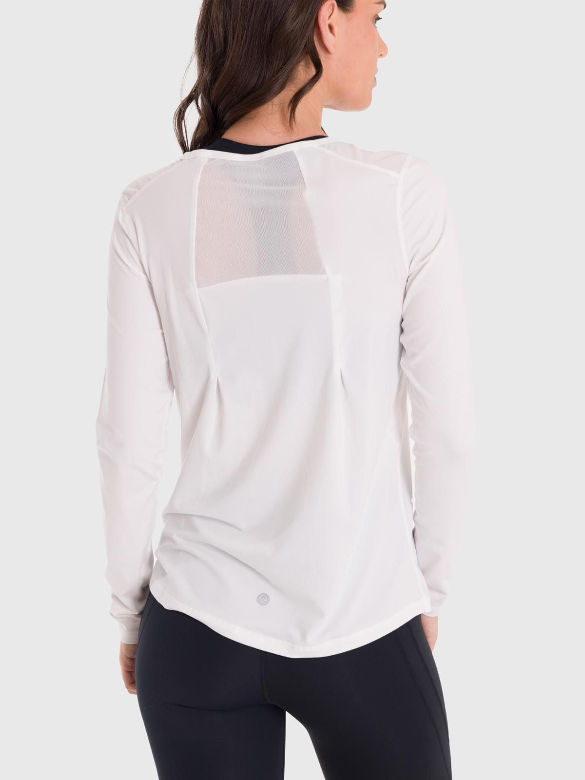 Polo Manga Larga Para Mujer First Layer Mesh Blanco Bsoul