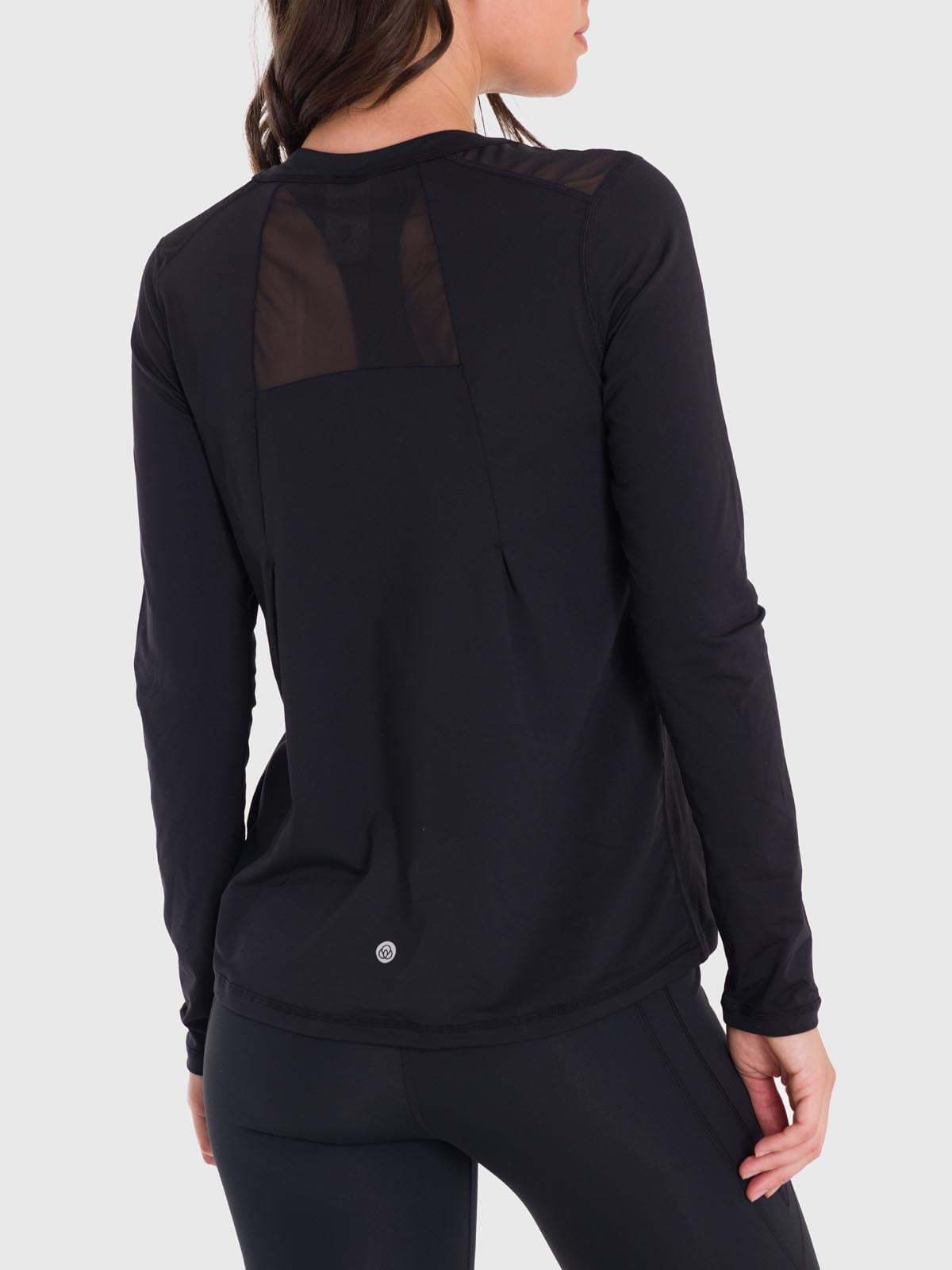 Polo Manga Larga Para Mujer First Layer Mesh Negro Bsoul