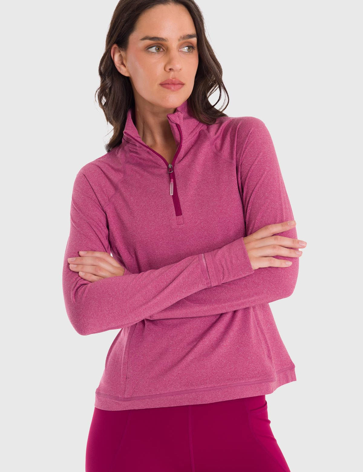 Polo Manga Larga Para Mujer Warmer Valeria Rosado Bsoul