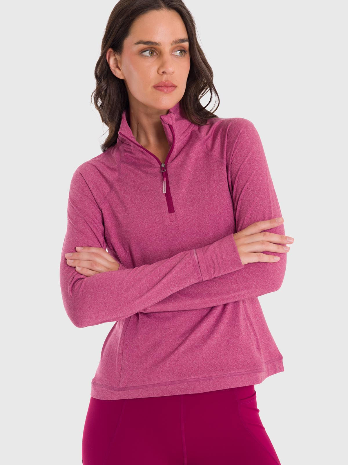 Polo Manga Larga Para Mujer Warmer Valeria Rosado Bsoul