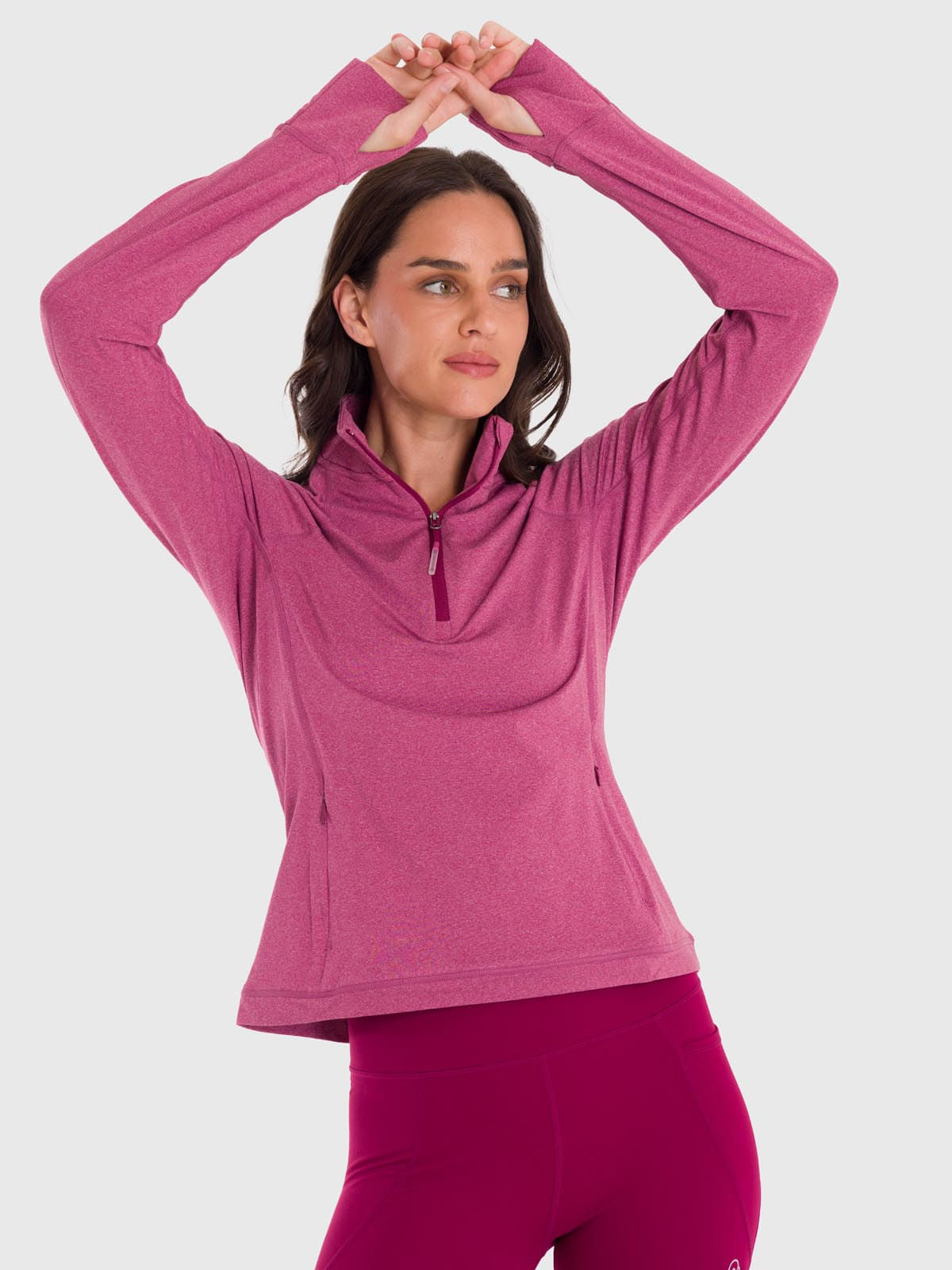 Polo Manga Larga Para Mujer Warmer Valeria Rosado Bsoul