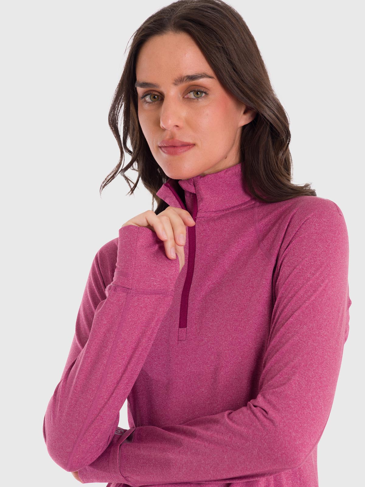 Polo Manga Larga Para Mujer Warmer Valeria Rosado Bsoul