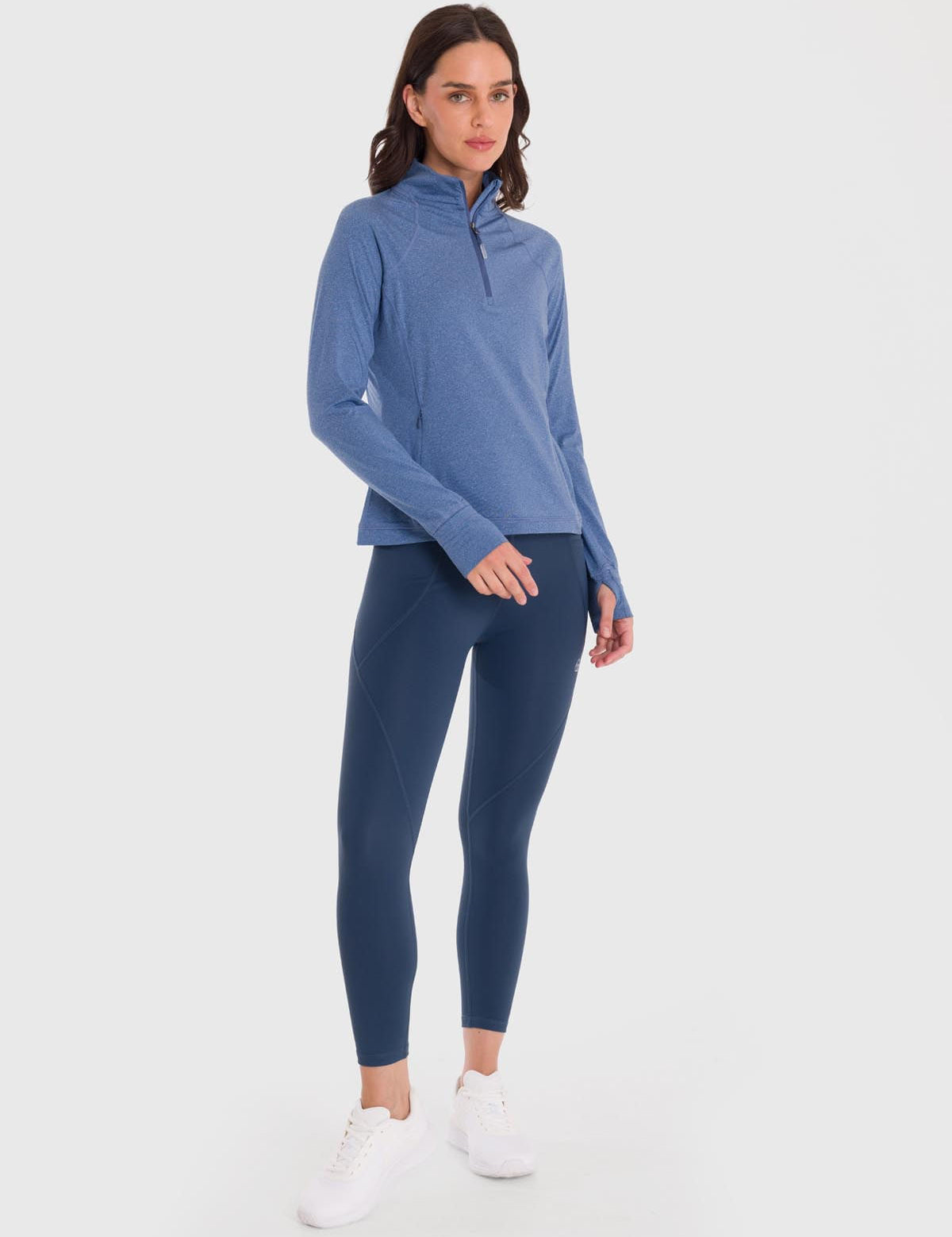 Polo Manga Larga Para Mujer Warmer Valeria Azul Bsoul