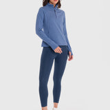Polo Manga Larga Para Mujer Warmer Valeria Azul Bsoul