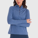 Polo Manga Larga Para Mujer Warmer Valeria Azul Bsoul