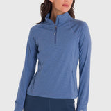 Polo Manga Larga Para Mujer Warmer Valeria Azul Bsoul
