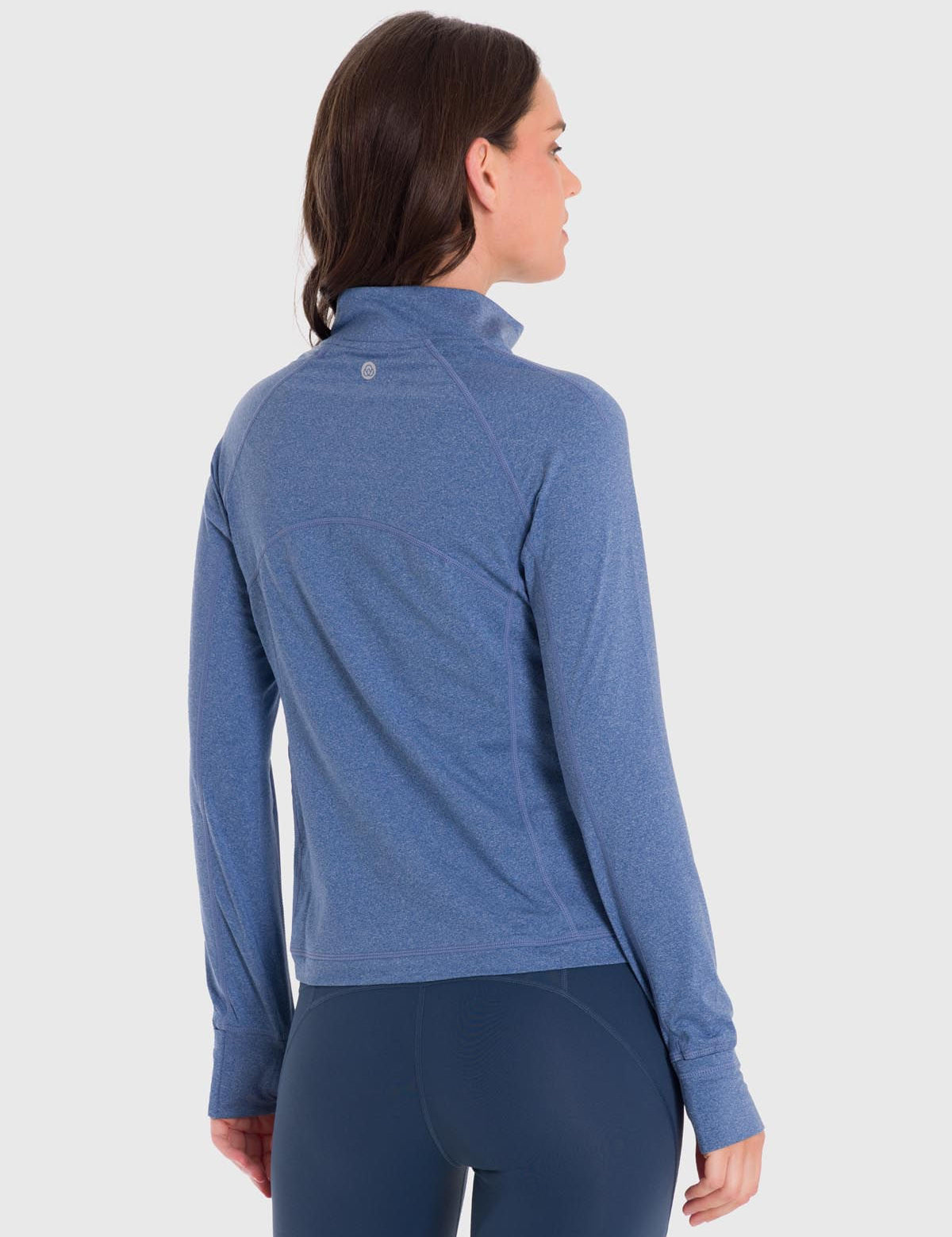 Polo Manga Larga Para Mujer Warmer Valeria Azul Bsoul