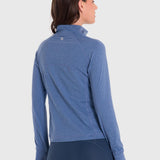 Polo Manga Larga Para Mujer Warmer Valeria Azul Bsoul