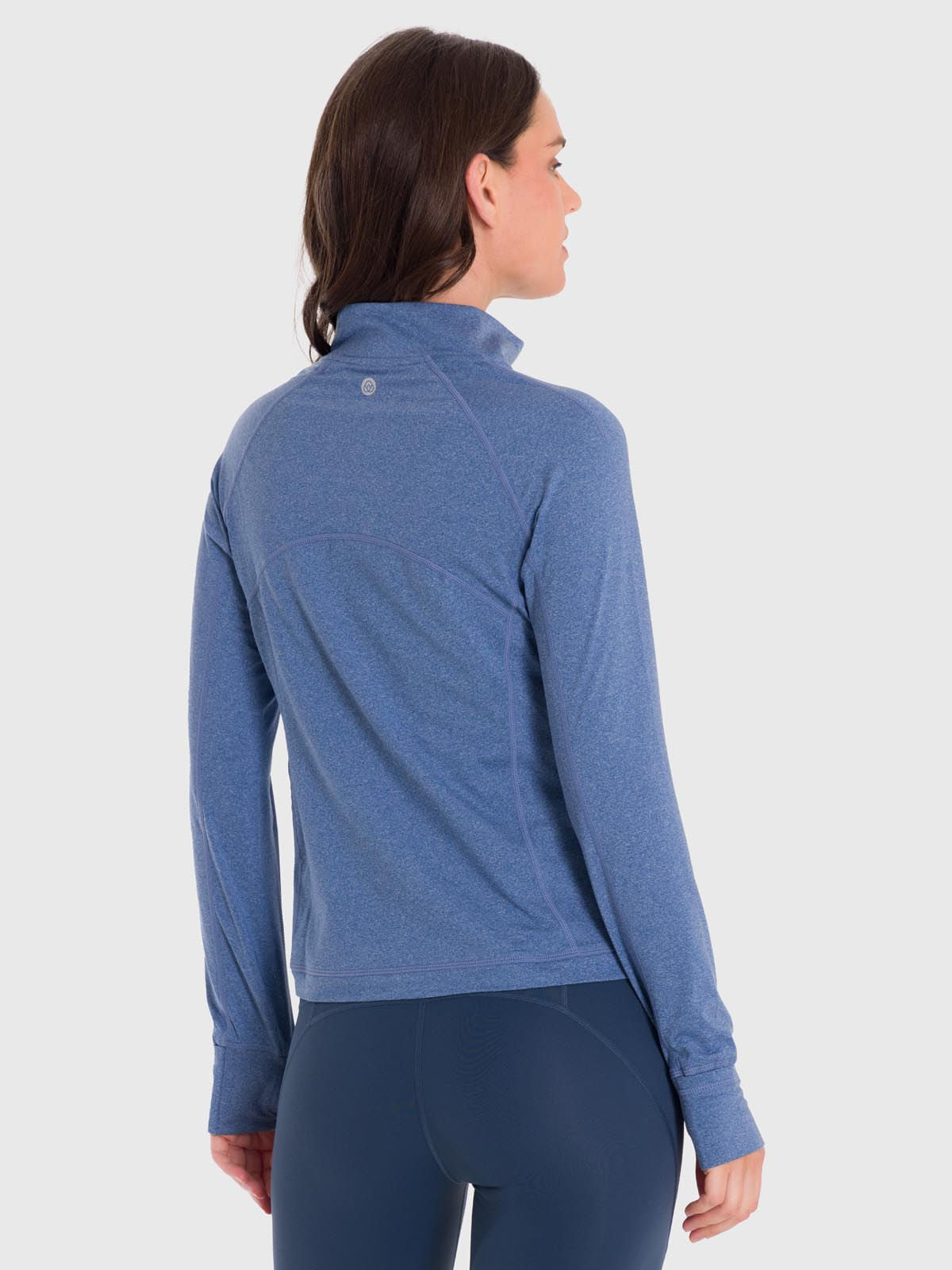 Polo Manga Larga Para Mujer Warmer Valeria Azul Bsoul