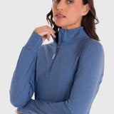 Polo Manga Larga Para Mujer Warmer Valeria Azul Bsoul
