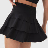 Falda Para Mujer Woven Pleated Skort Negro Bsoul