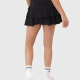Falda Para Mujer Woven Pleated Skort Negro Bsoul