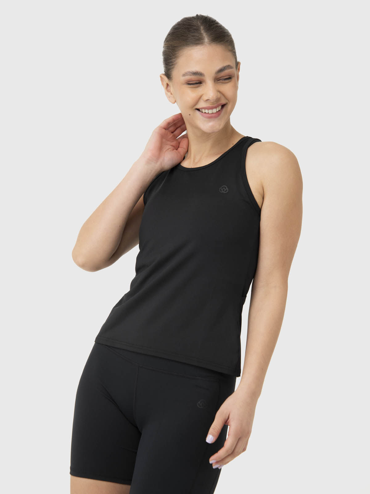 Polo Sin Mangas Para Mujer Open Back Vest Negro Bsoul