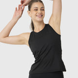 Polo Sin Mangas Para Mujer Open Back Vest Negro Bsoul