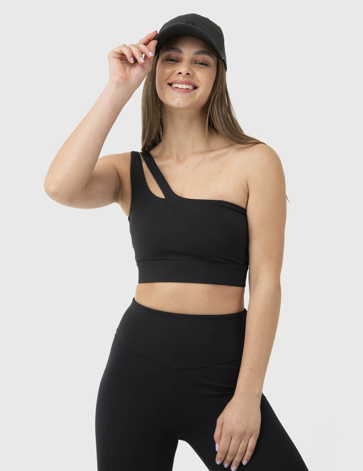 Bra Para Mujer One Shoulder Luna Negro Bsoul