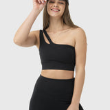 Bra Para Mujer One Shoulder Luna Negro Bsoul