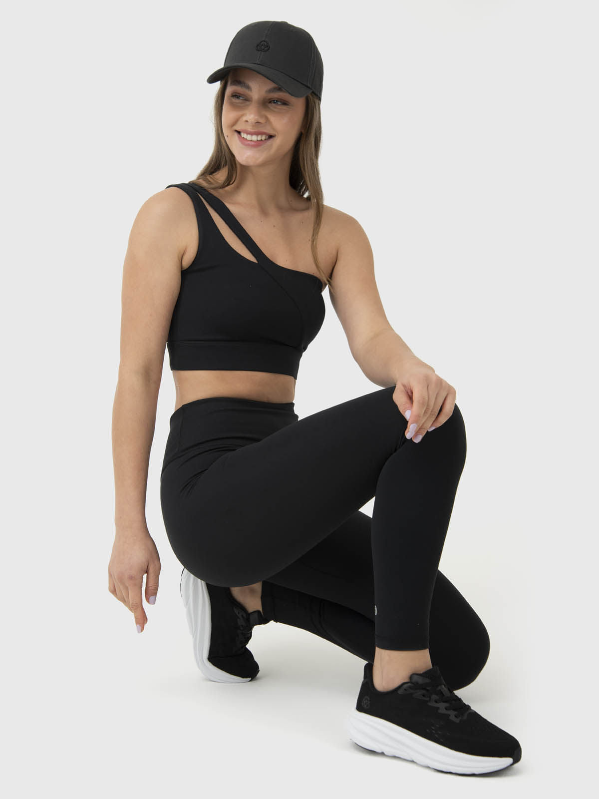 Bra Para Mujer One Shoulder Luna Negro Bsoul