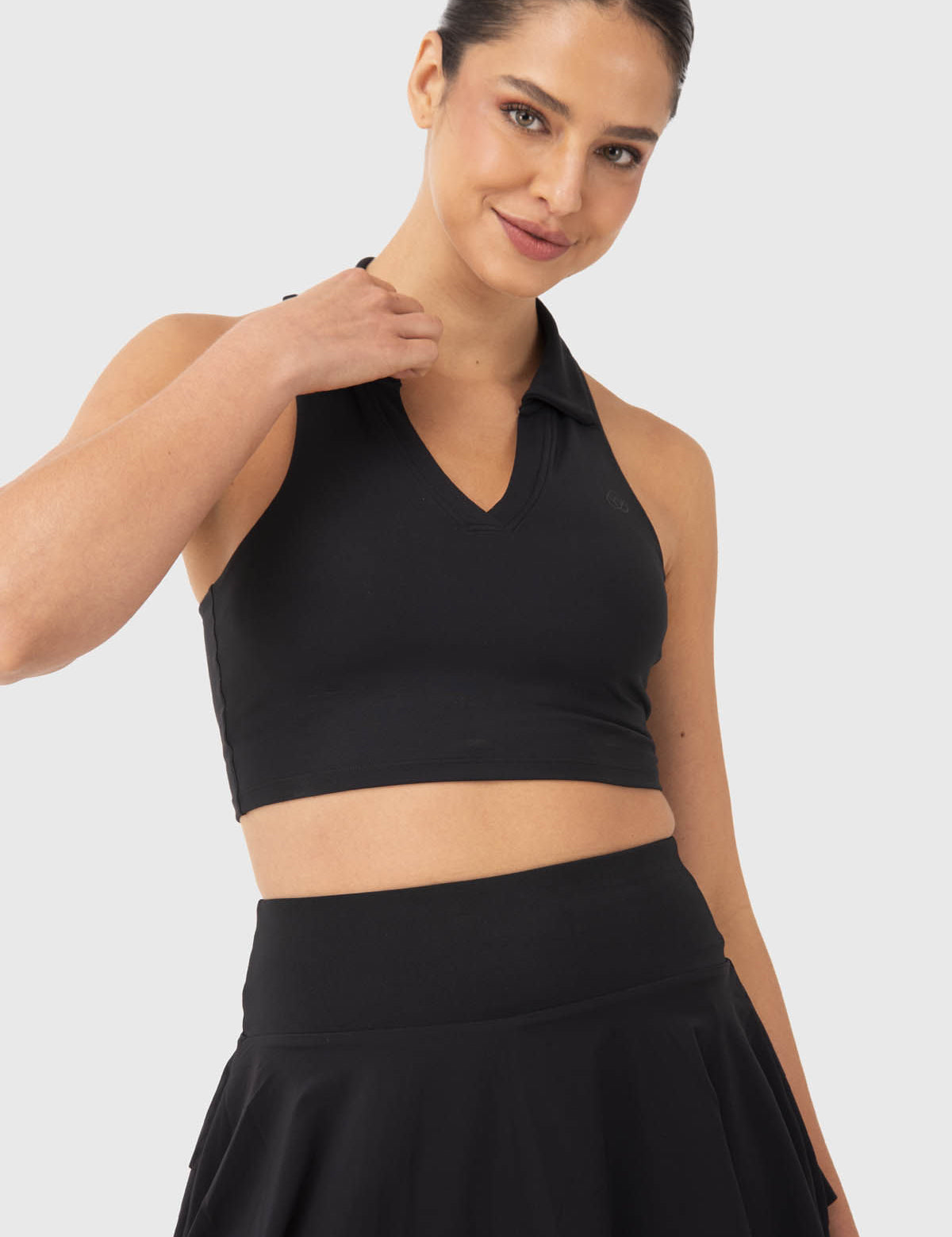Bra Para Mujer Cropped Polo Negro Bsoul